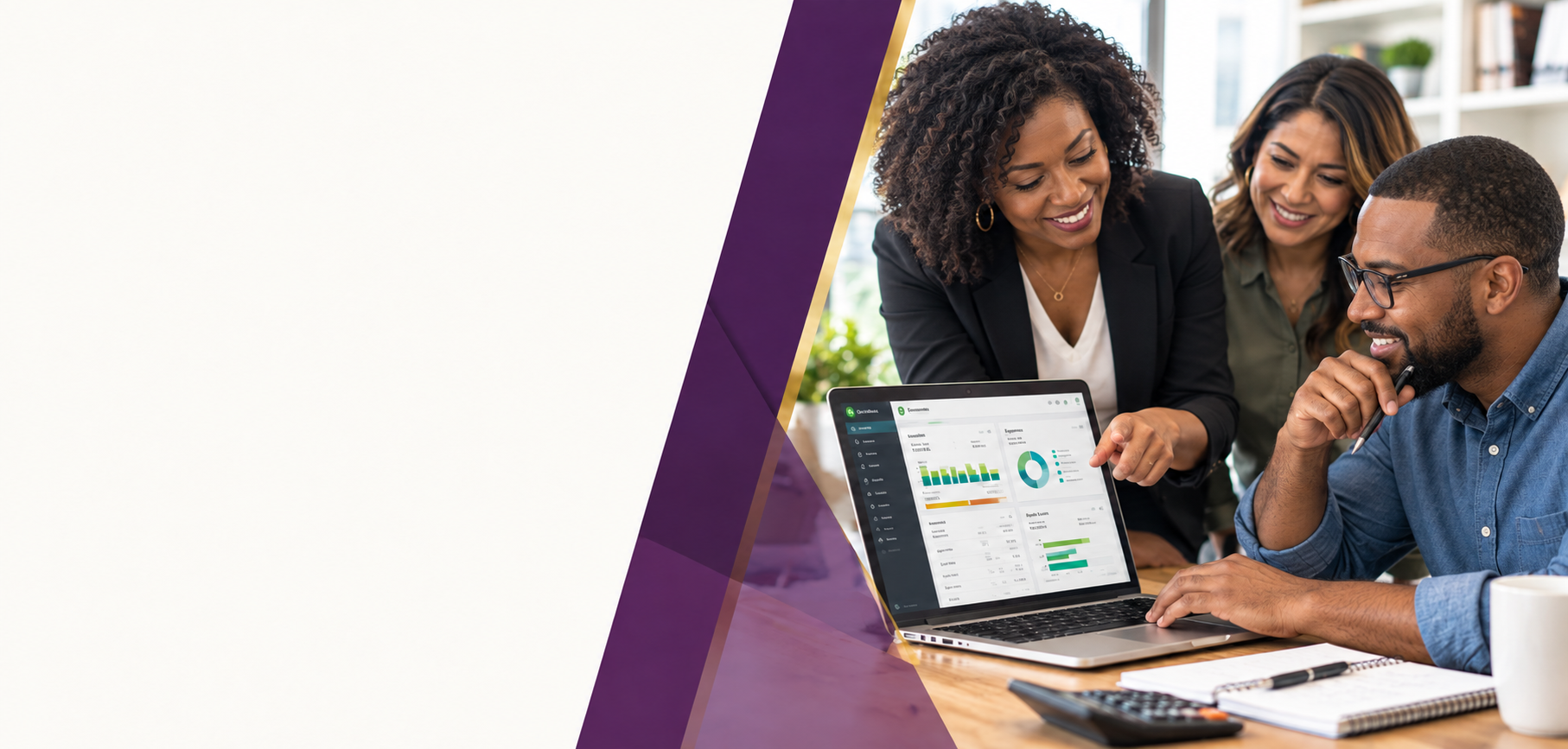 Hands-on bookkeeping training with an accounting dashboard